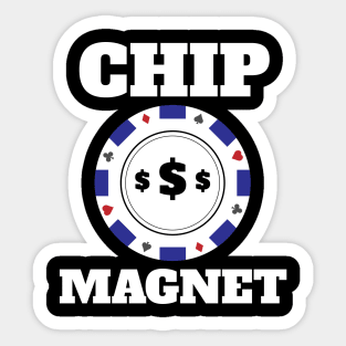 Chip Magnet Lucky Gambling Design Sticker